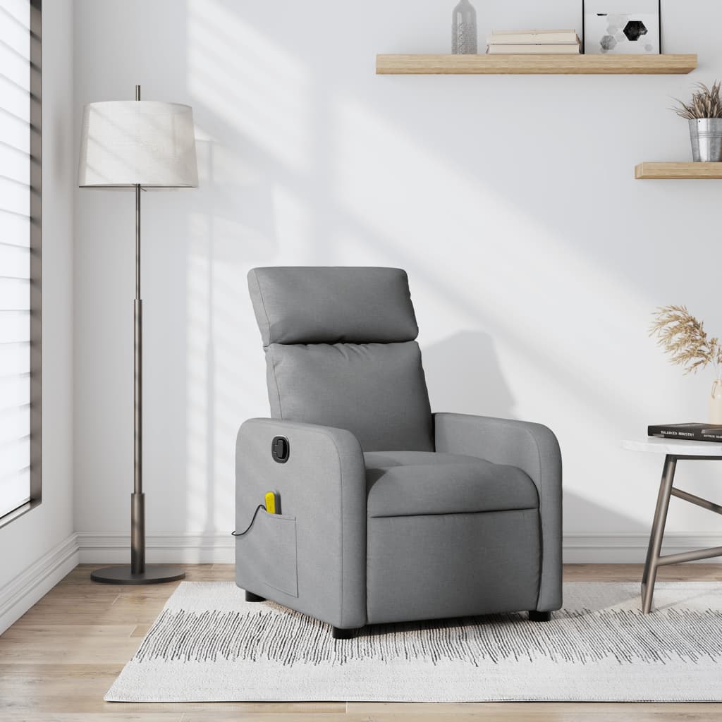 Fauteuil de massage tissu gris clair