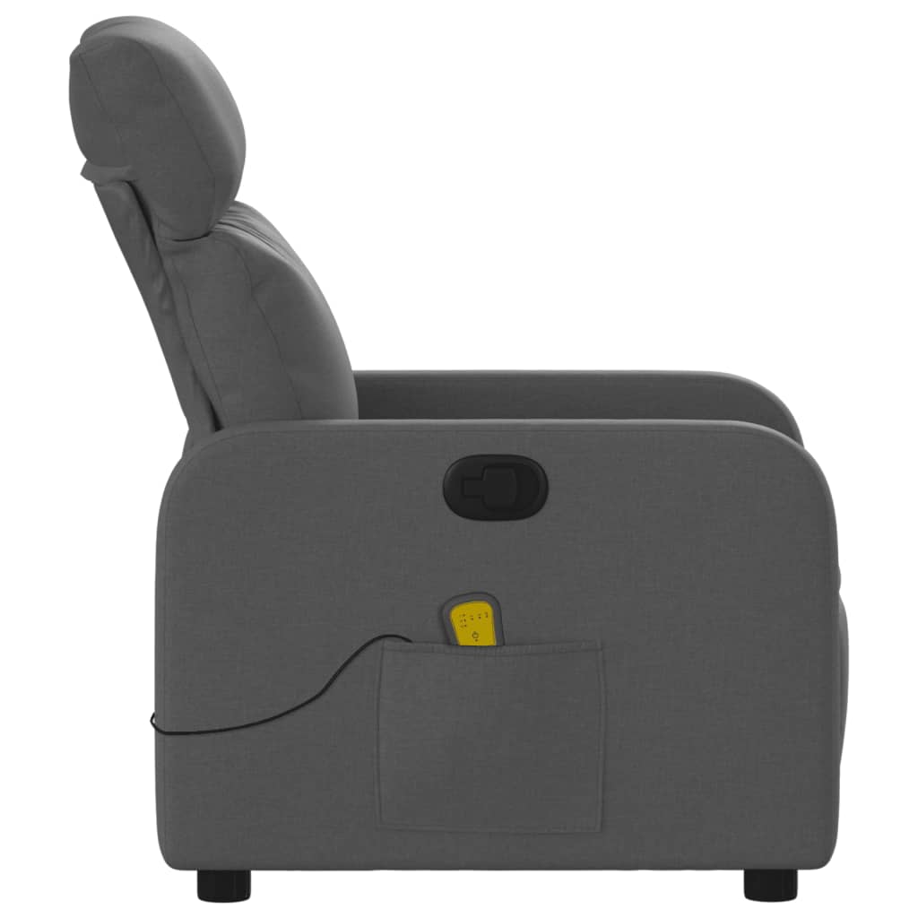 Fauteuil de massage tissu gris foncé