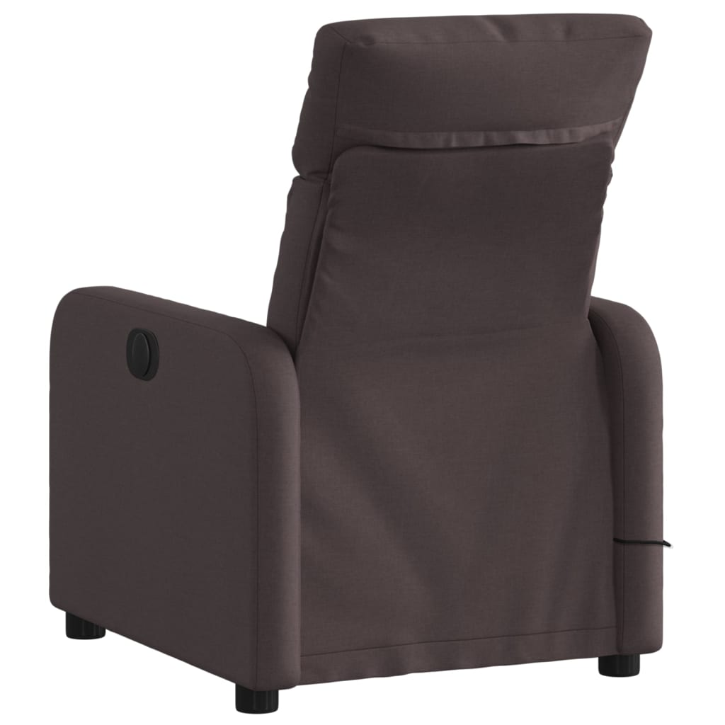 Fauteuil de massage tissu marron foncé