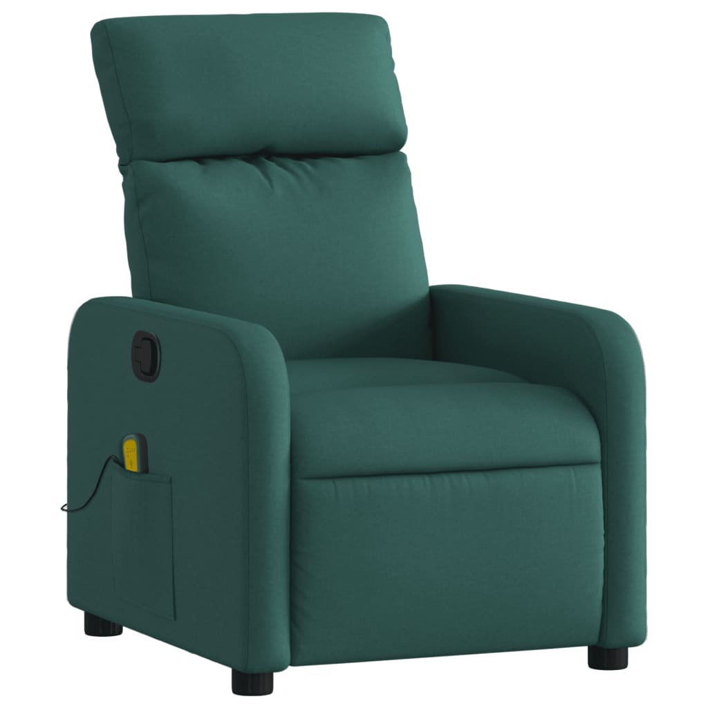 Fauteuil de massage tissu vert foncé