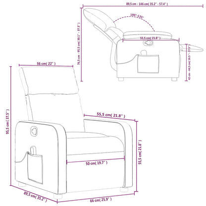 Massagesessel Taupe Stoff