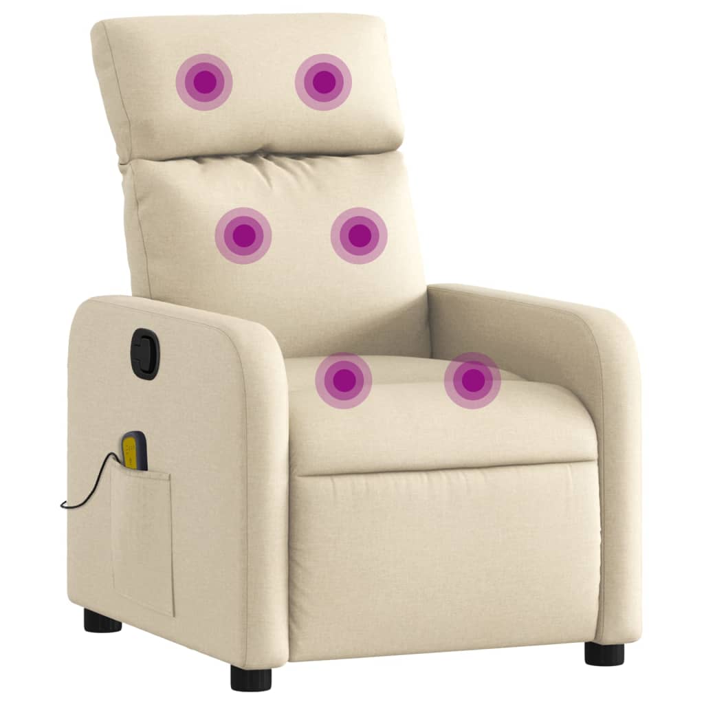 Fauteuil de massage tissu crème