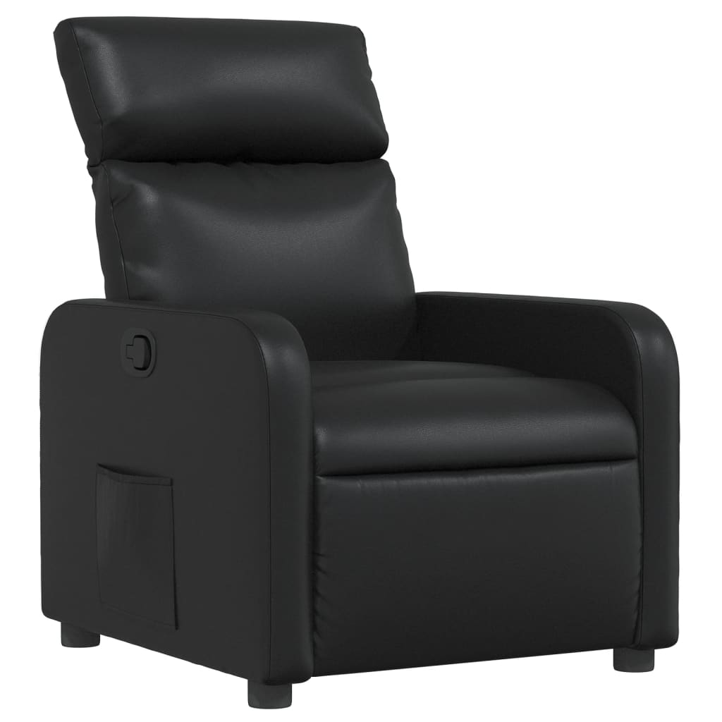 Fauteuil de relaxation simili cuir noir