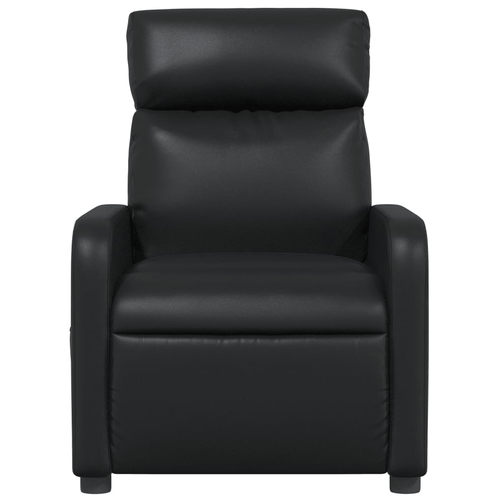 Fauteuil de relaxation simili cuir noir