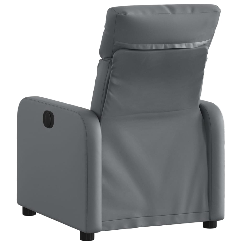 Fauteuil de relaxation simili cuir gris