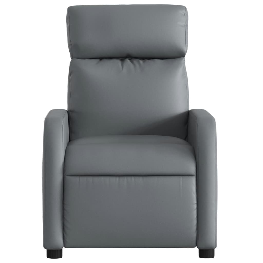 Fauteuil de relaxation simili cuir gris