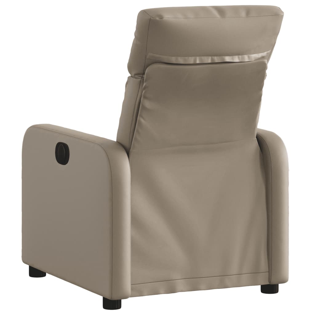 Fauteuil de relaxation simili cuir marron cappuccino