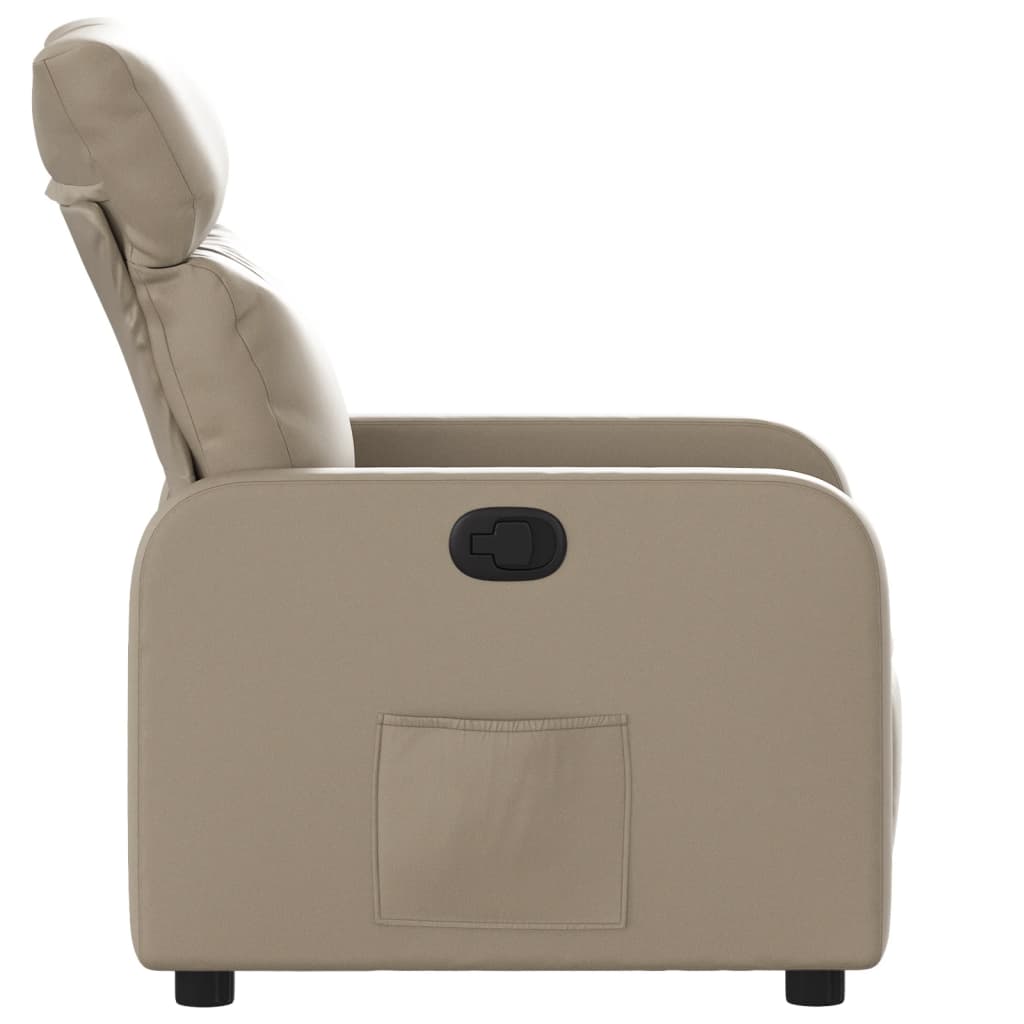 Fauteuil de relaxation simili cuir marron cappuccino