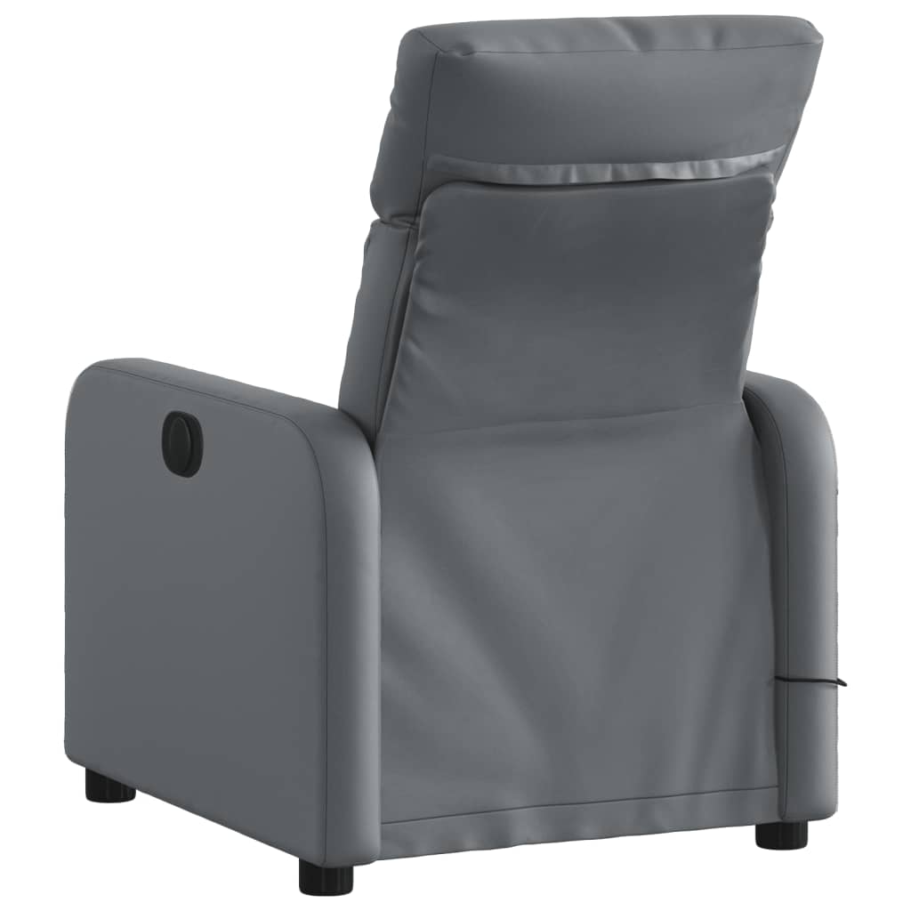 Fauteuil de massage simili cuir gris