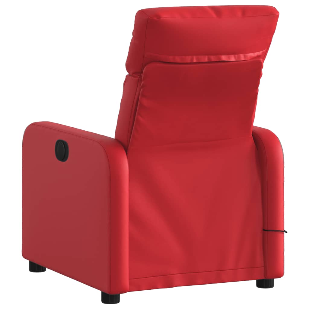 Fauteuil de massage simili cuir rouge