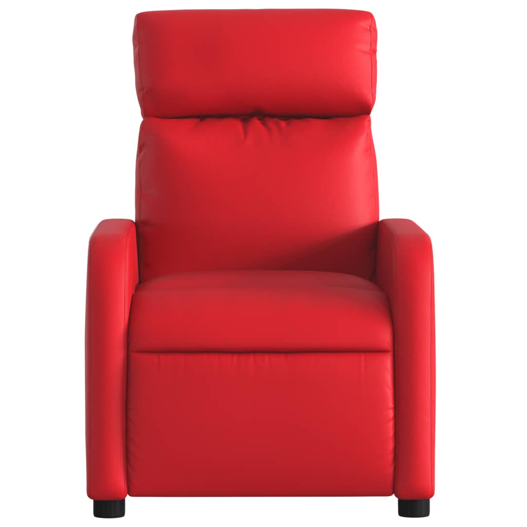 Fauteuil de massage simili cuir rouge