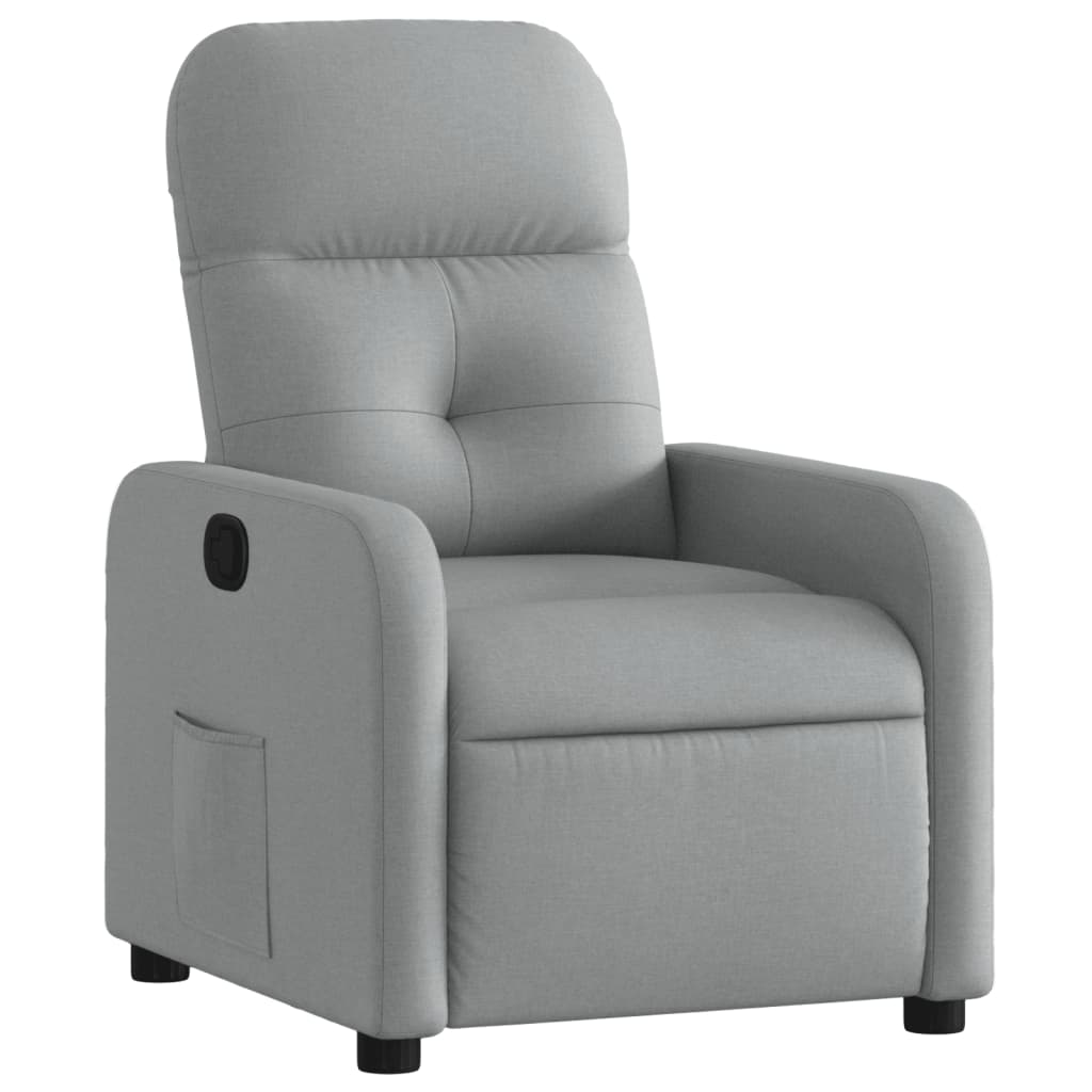 Fauteuil de relaxation tissu gris clair