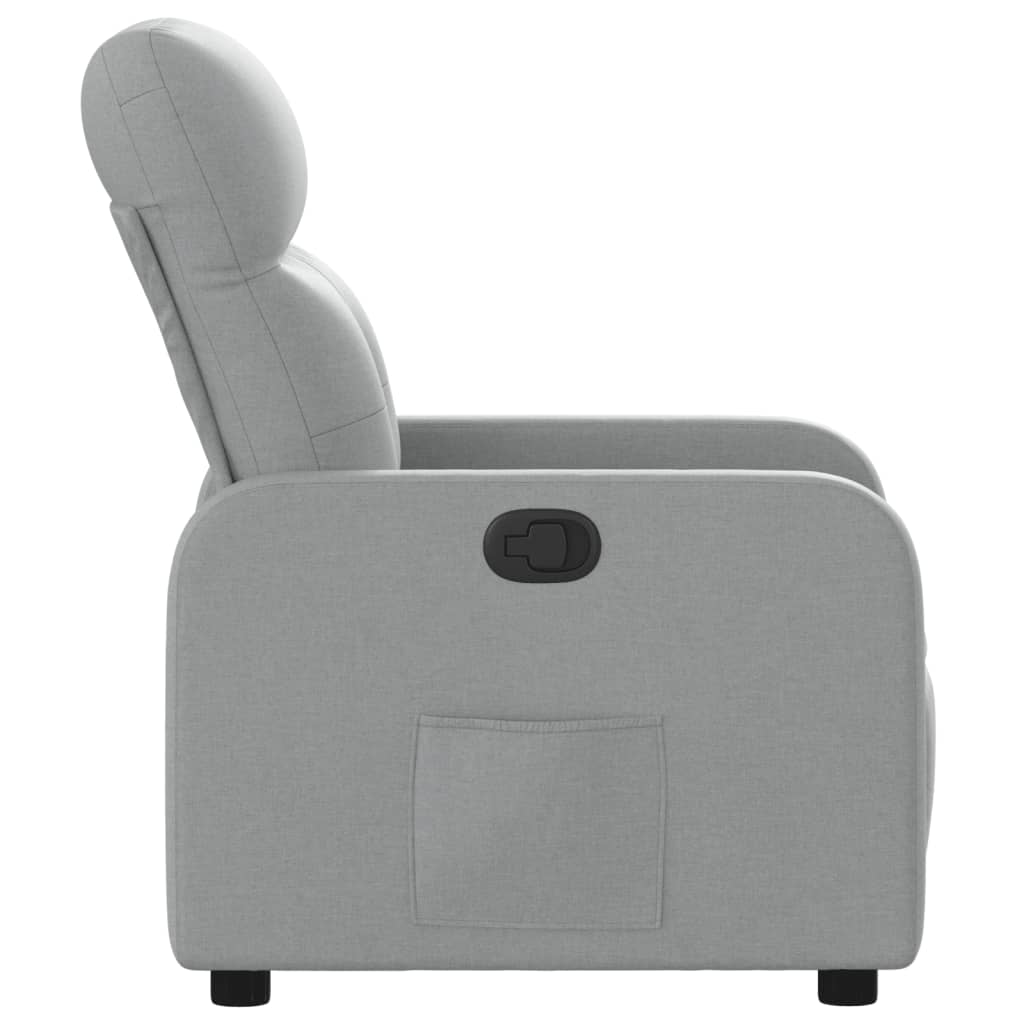 Fauteuil de relaxation tissu gris clair