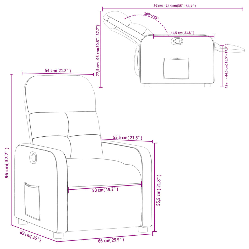 Fauteuil de relaxation tissu gris clair