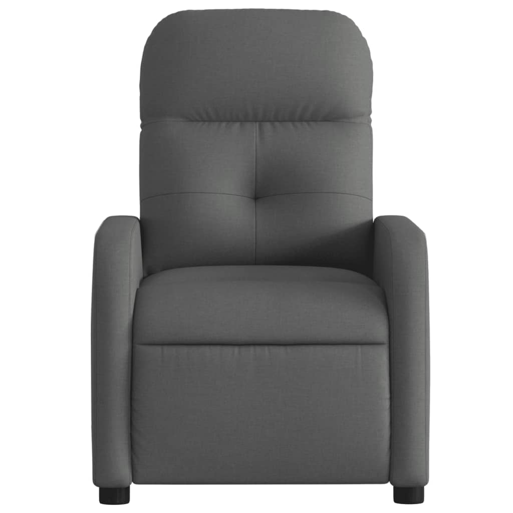 Fauteuil de relaxation tissu gris foncé