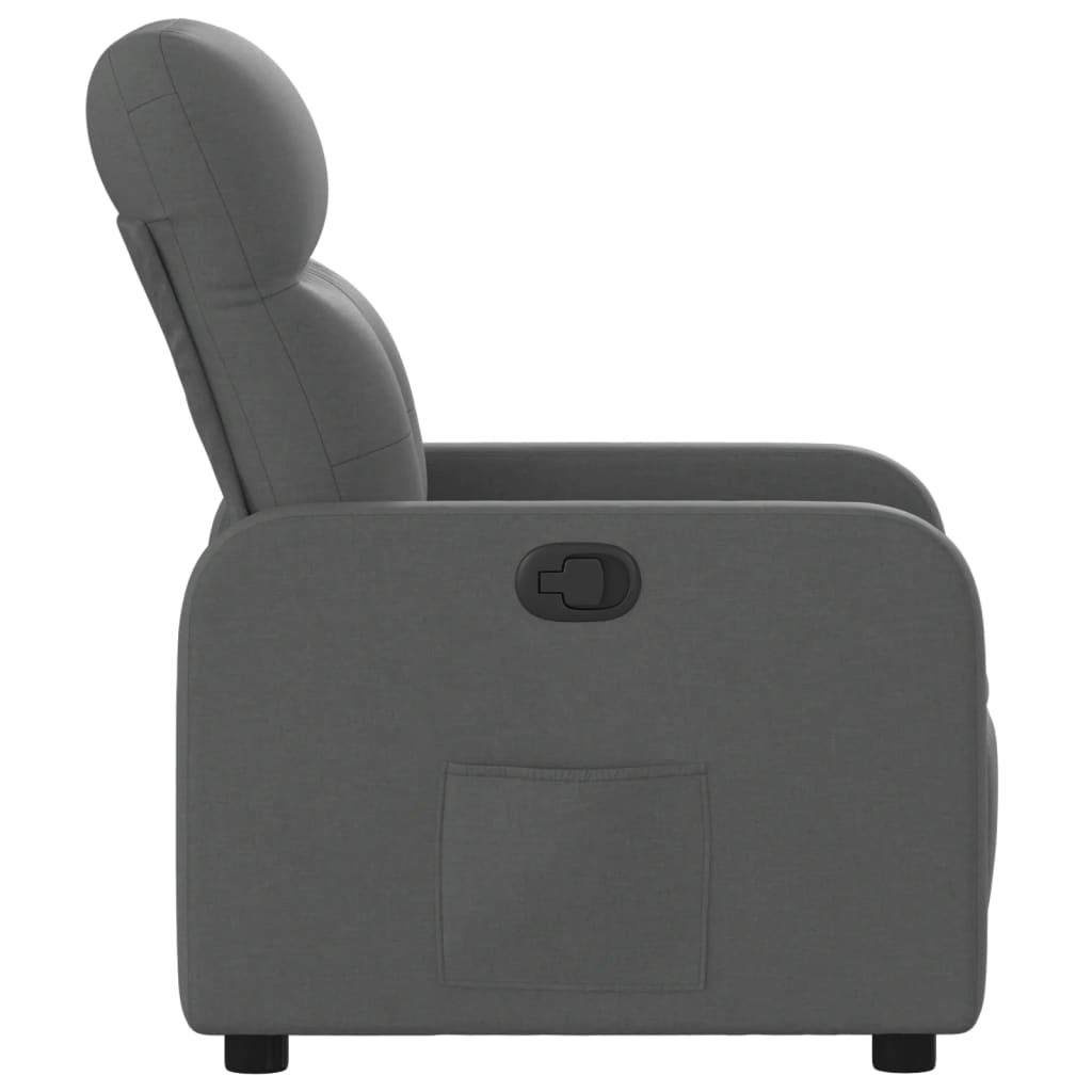 Fauteuil de relaxation tissu gris foncé