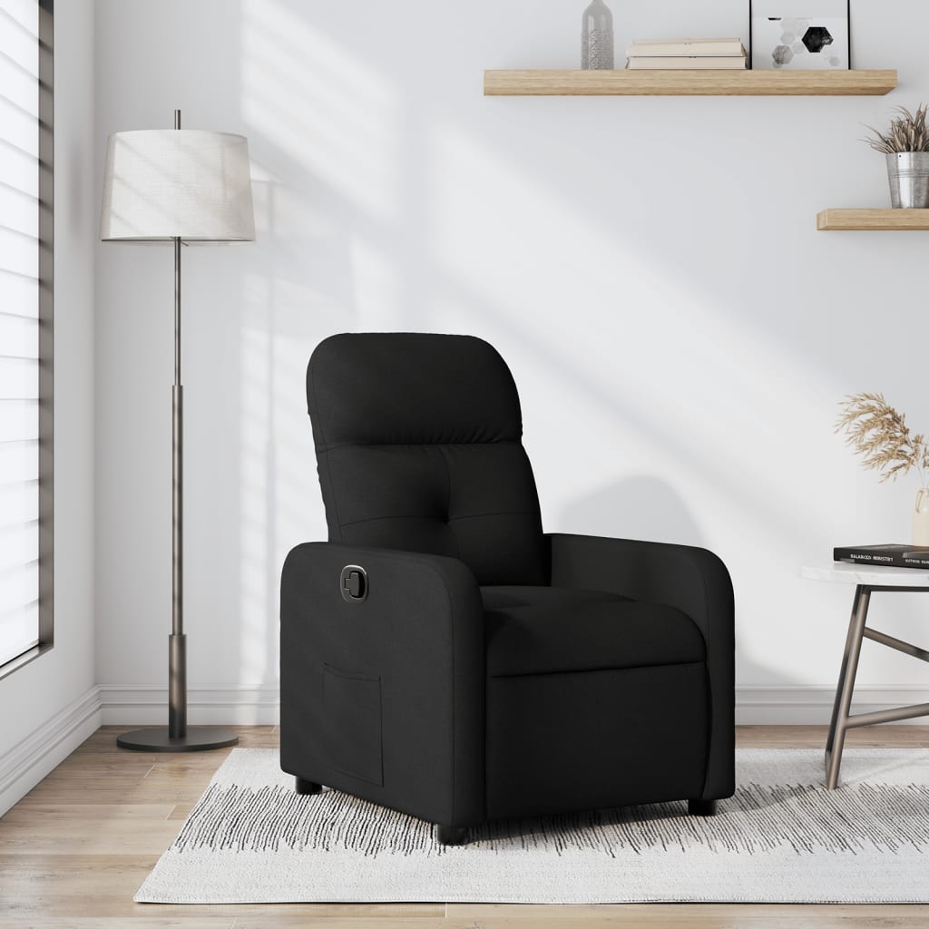 Fauteuil de relaxation tissu noir