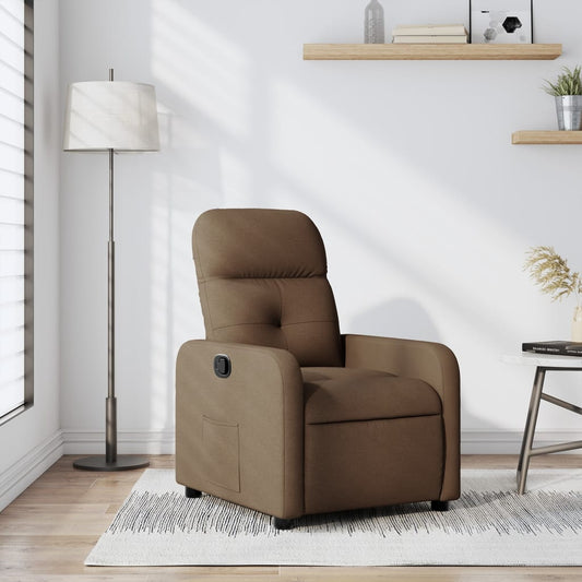 Fauteuil de relaxation tissu marron
