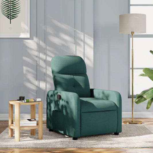 Fauteuil de relaxation tissu vert foncé
