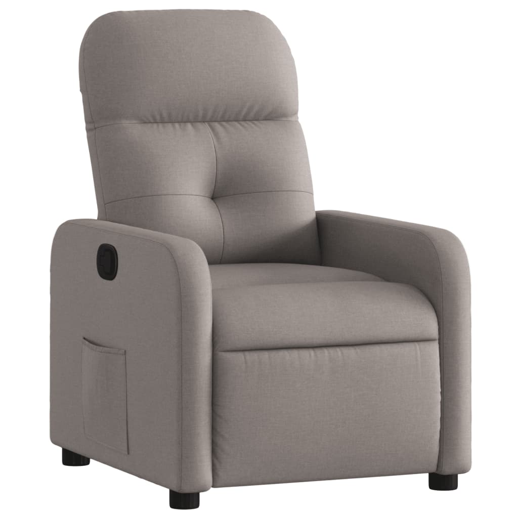 Fauteuil relax tissu taupe