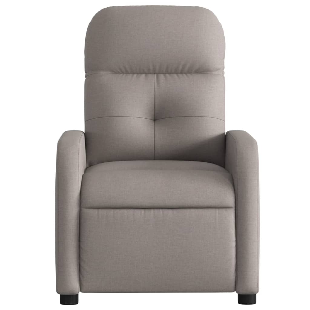 Fauteuil relax tissu taupe