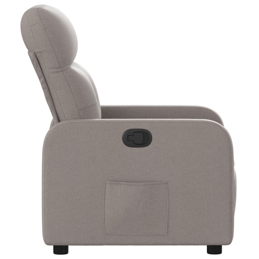 Fauteuil relax tissu taupe