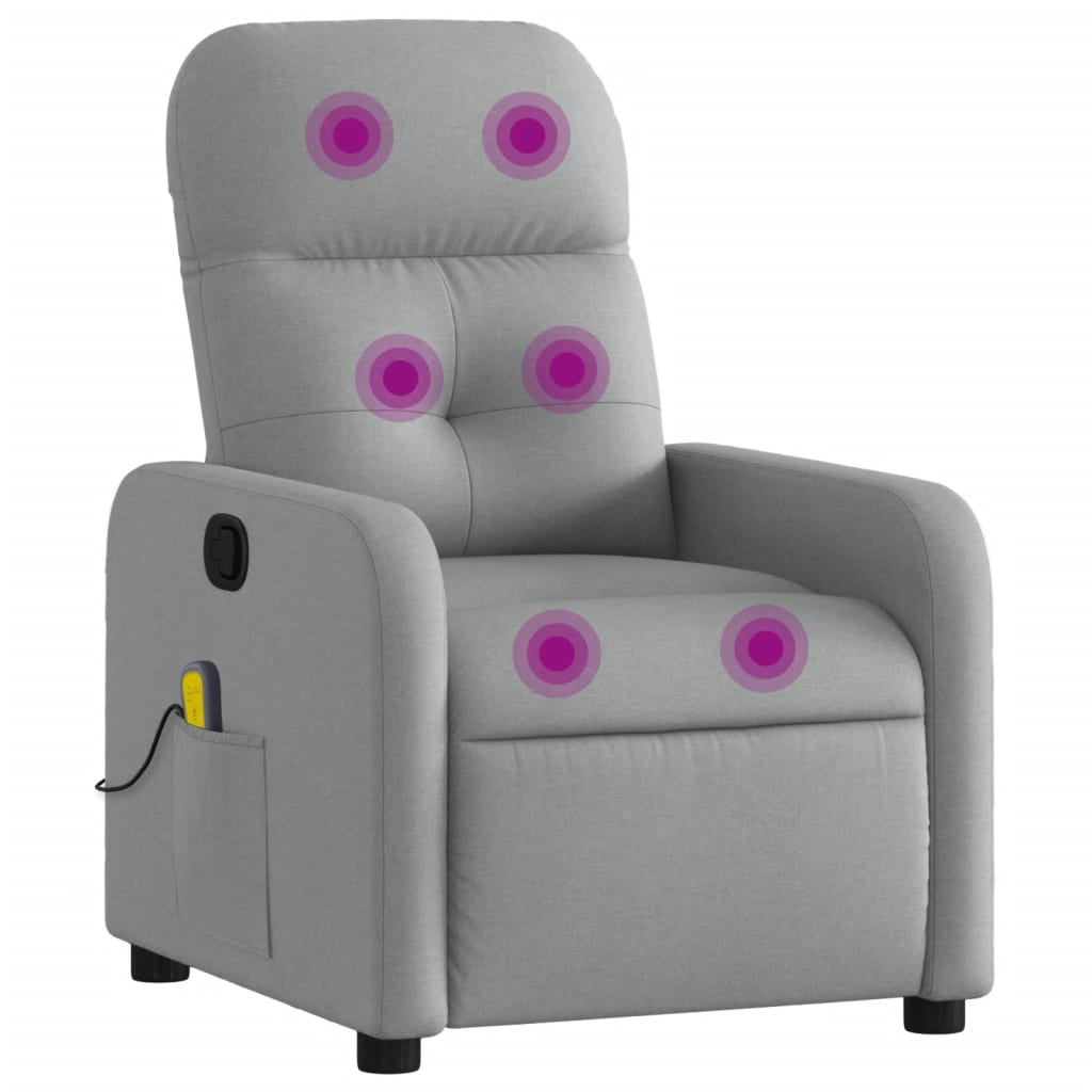 Fauteuil de massage tissu gris clair