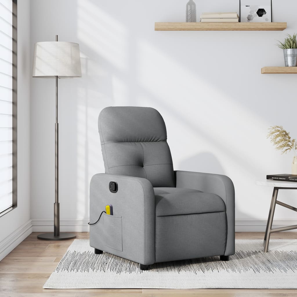 Fauteuil de massage tissu gris clair