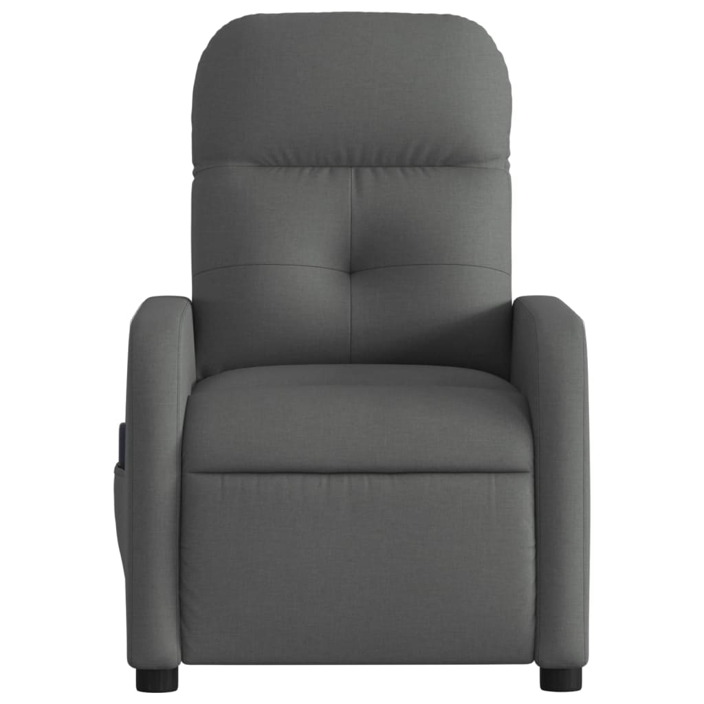 Fauteuil de massage tissu gris foncé