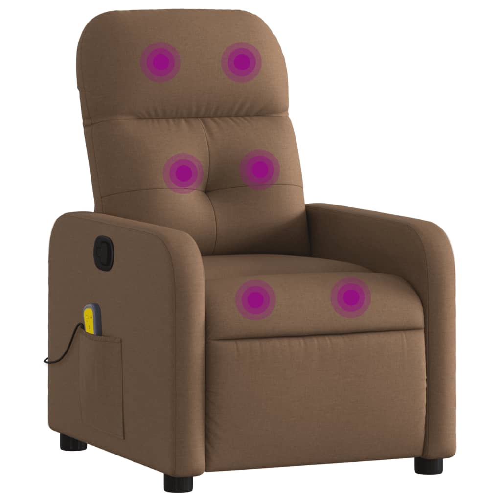 Fauteuil de massage tissu marron