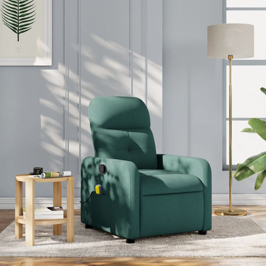 Fauteuil de massage tissu vert foncé