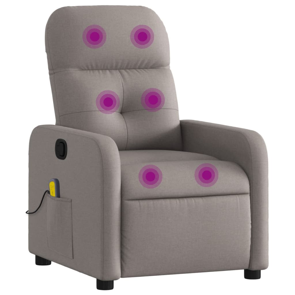 Fauteuil de massage tissu taupe