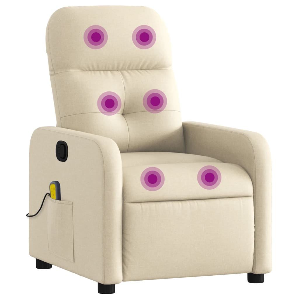 Fauteuil de massage tissu crème