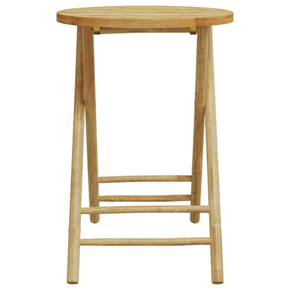 3-tlg. Bistro-Set Klappbar mit Kissen Bambus