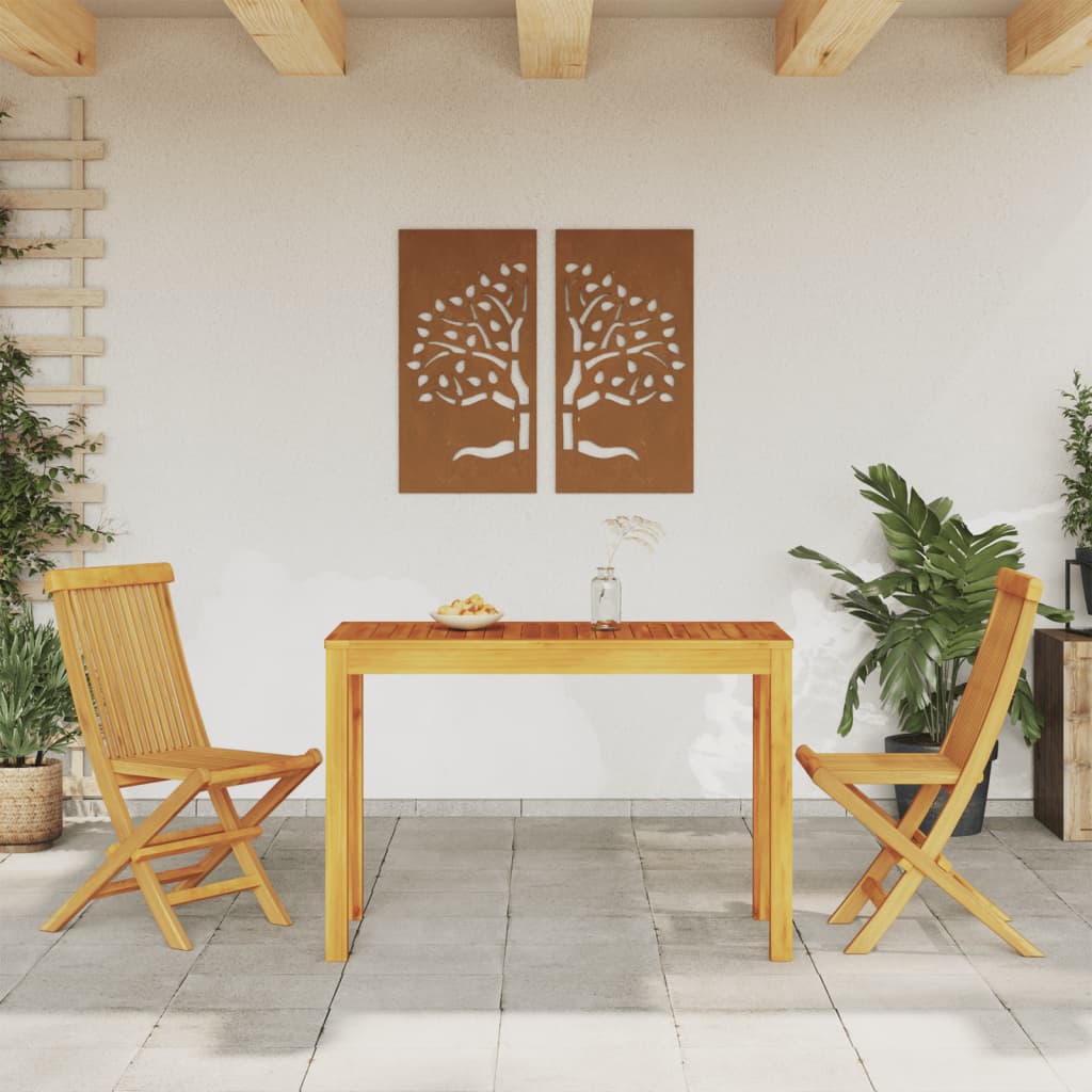 Table à manger de jardin 110x55x75 cm en bois d'acacia massif