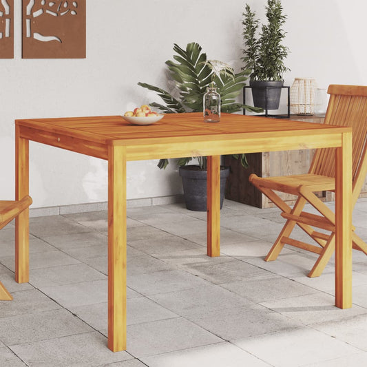 Table à manger de jardin 110x110x75 cm en bois d'acacia massif