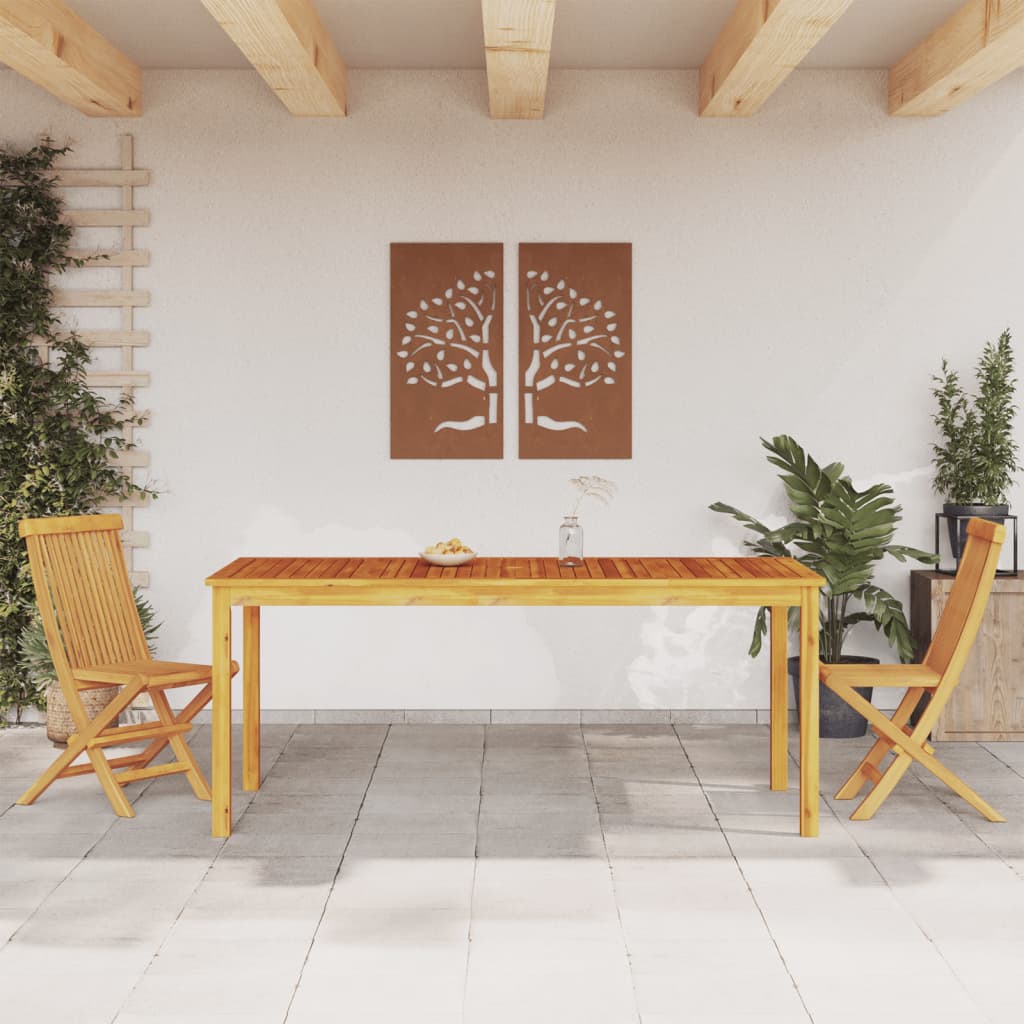 Table à manger de jardin 180x90x75 cm en bois d'acacia massif