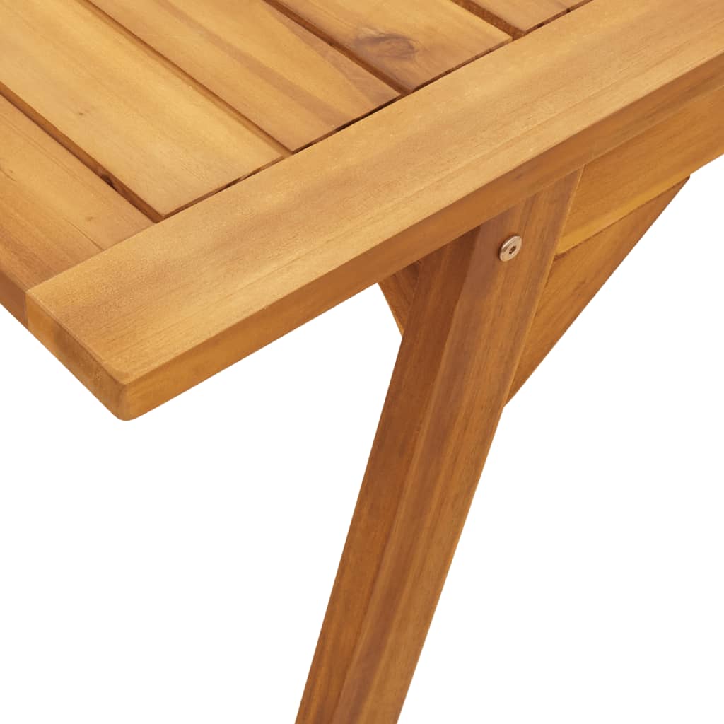 Table à manger de jardin 110x56x75 cm en bois d'acacia massif