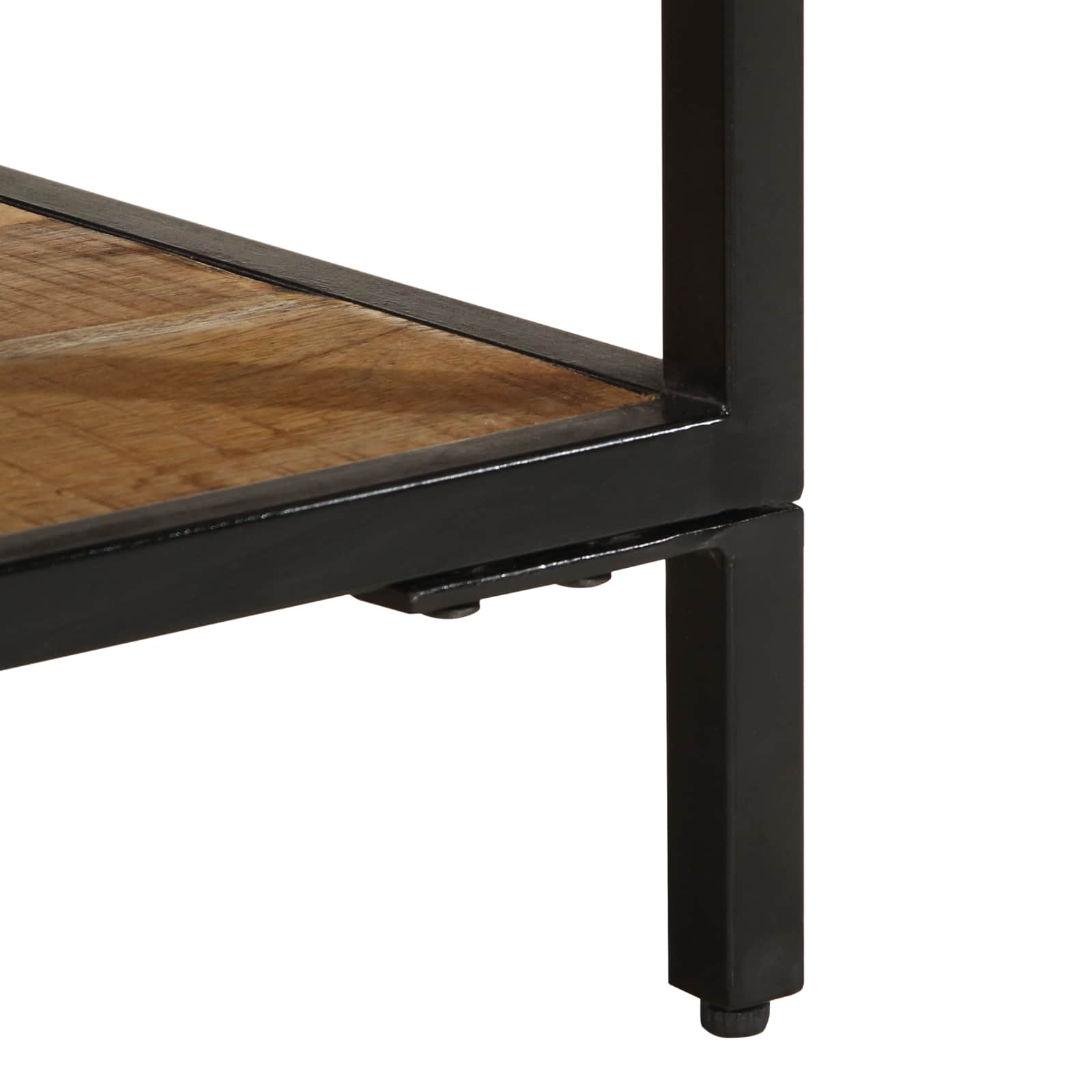 Nachttisch Braun 40 x 35 x 50 cm Massives Mango Holz und Metall
