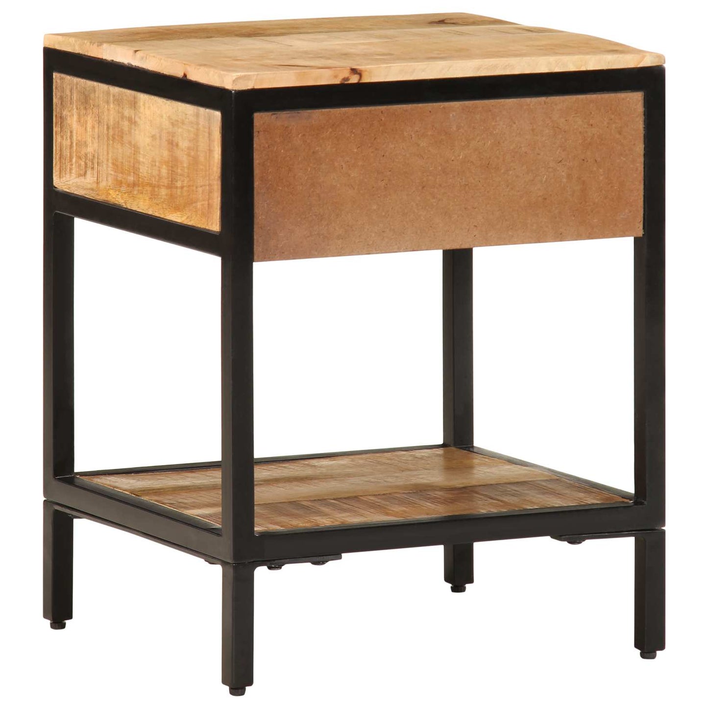 Nachttisch Braun 40 x 35 x 50 cm Massives Mango Holz und Metall