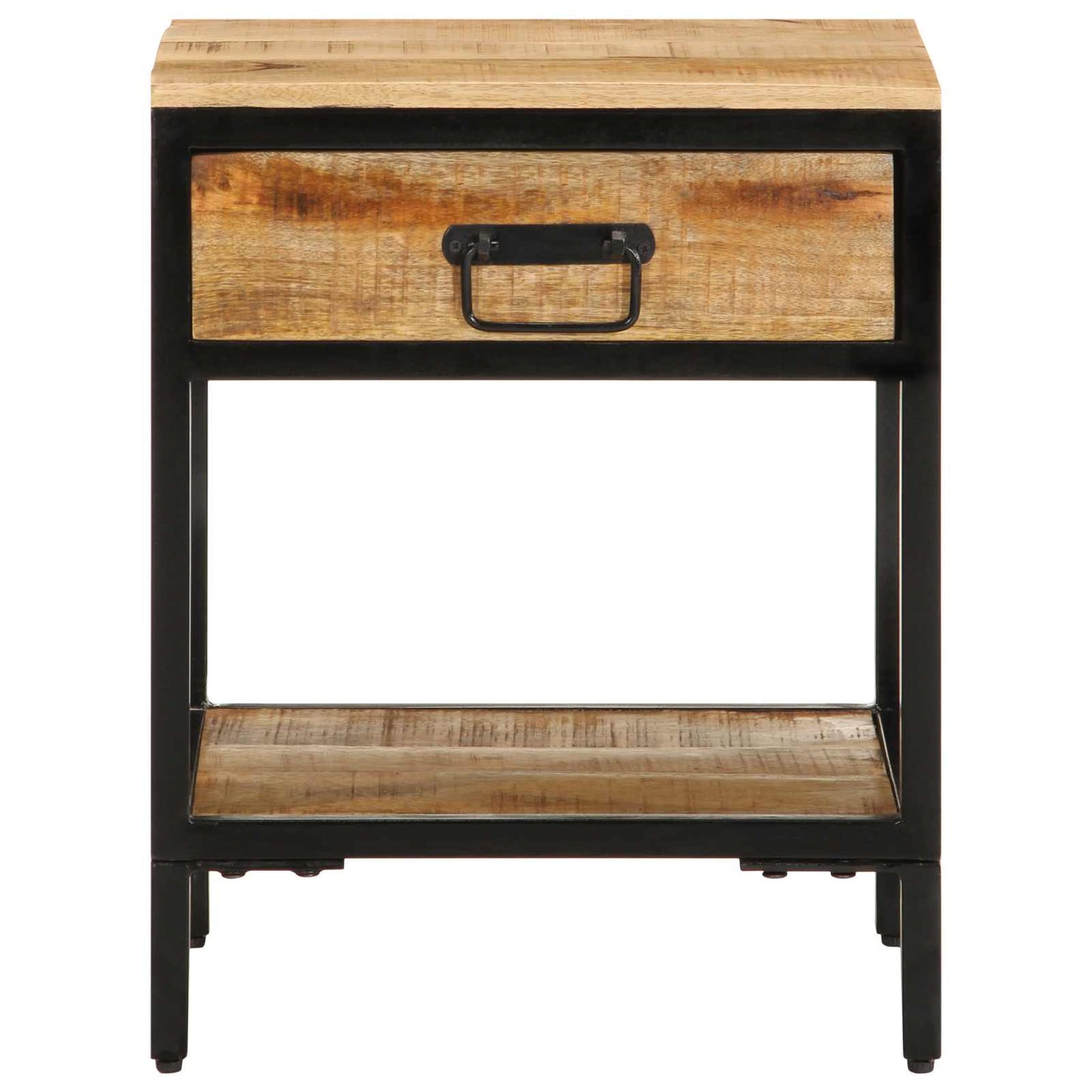Nachttisch Braun 40 x 35 x 50 cm Massives Mango Holz und Metall