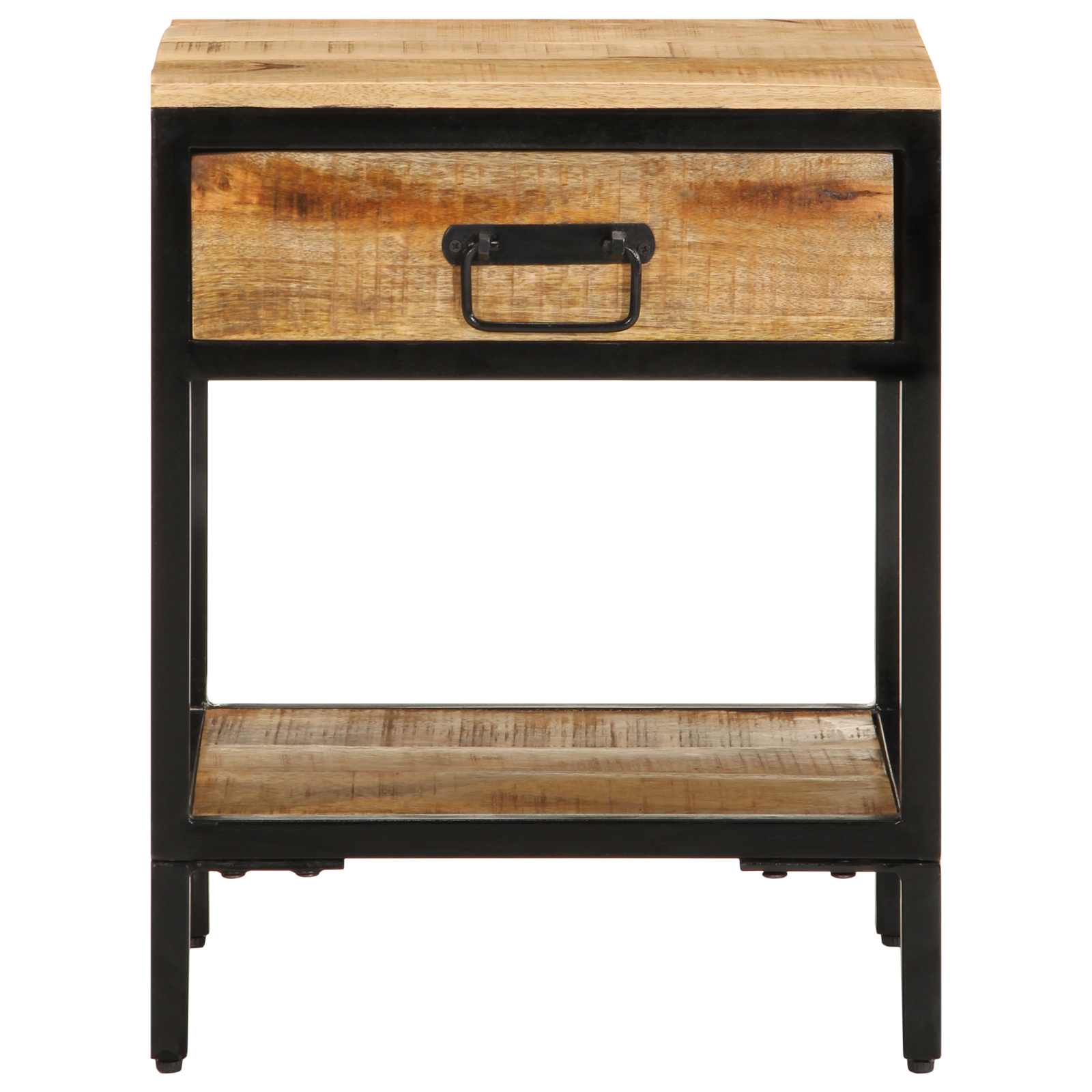 Nachttisch Braun 40 x 35 x 50 cm Massives Mango Holz und Metall