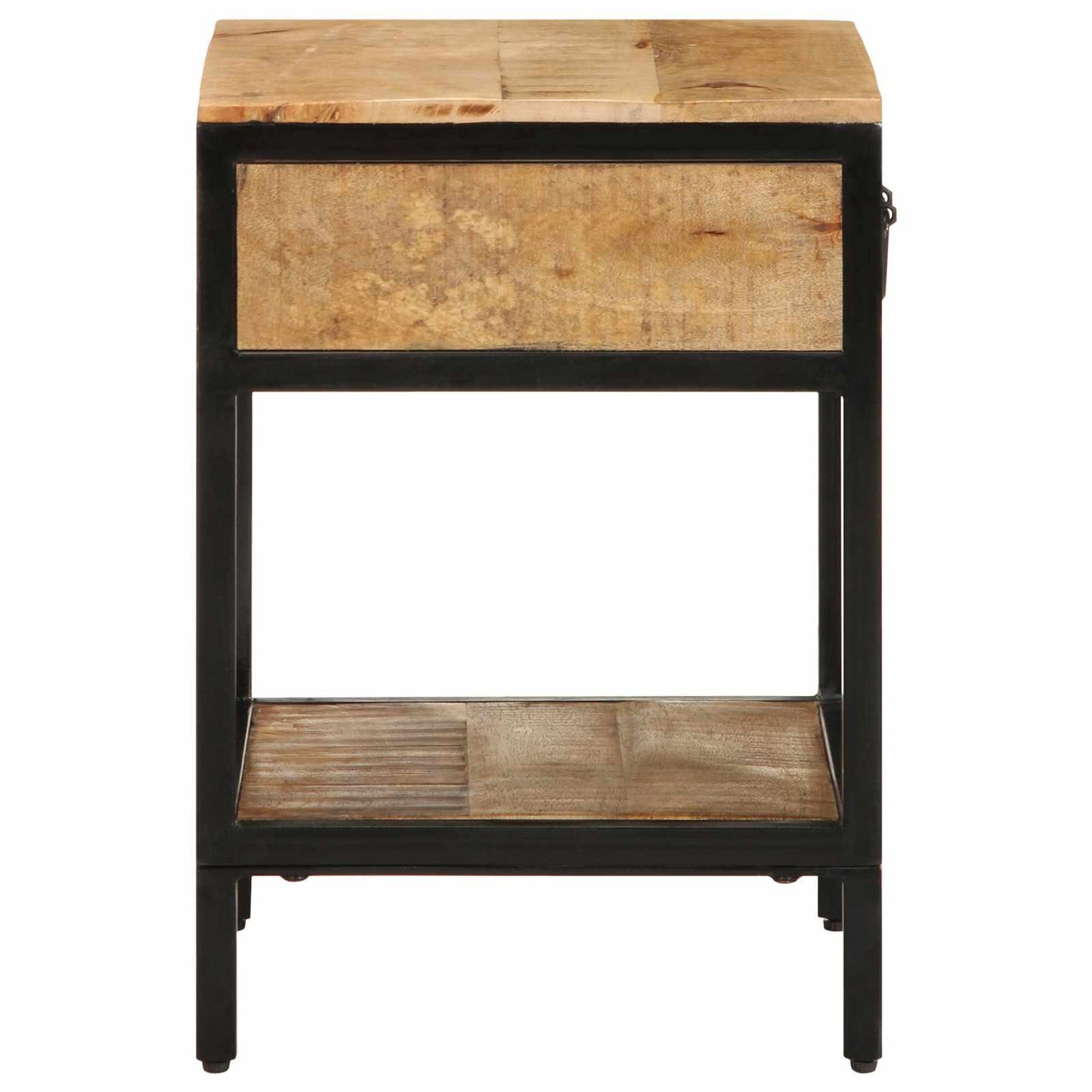 Nachttisch Braun 40 x 35 x 50 cm Massives Mango Holz und Metall