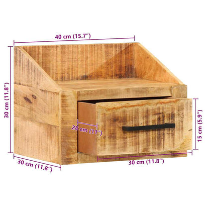 Nachttisch Braun 40 x 30 x 30 cm Massivholz Mango