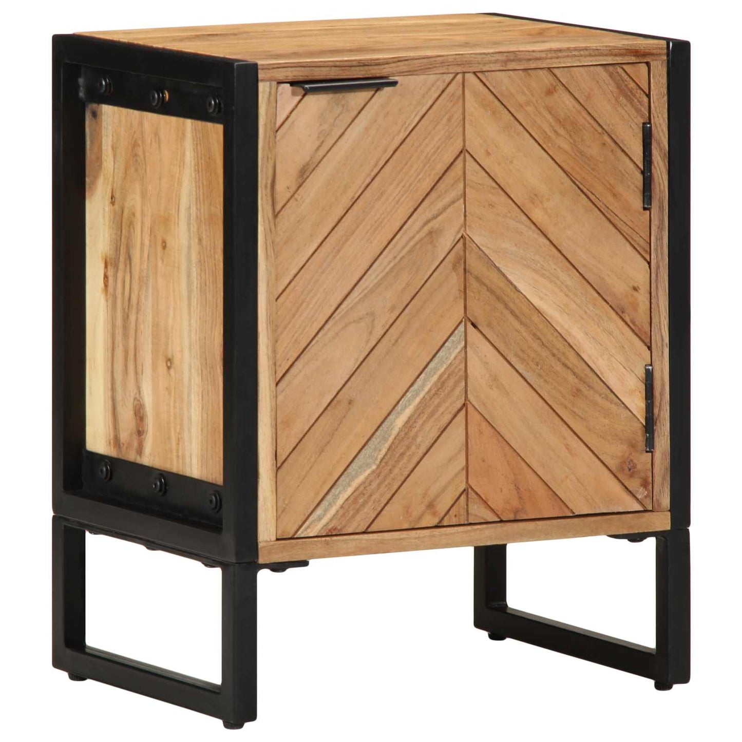 Nachttisch Braun 40 x 30 x 50 cm Massivholz Akazie