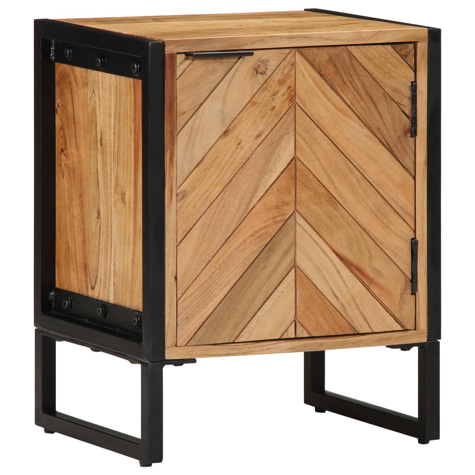 Nachttisch Braun 40 x 30 x 50 cm Massivholz Akazie