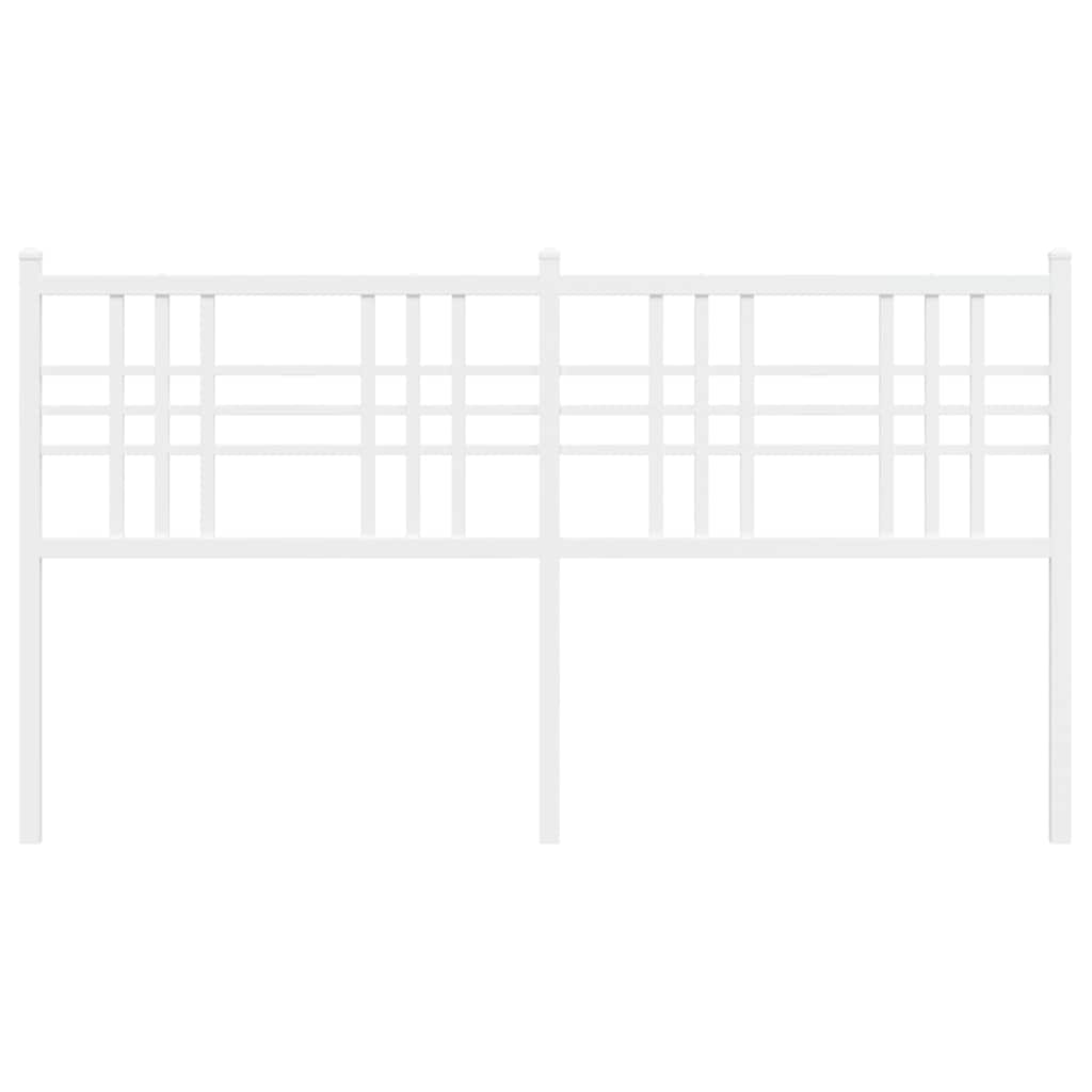 Ersatz-Kopfteil Metall Weiß 160 cm