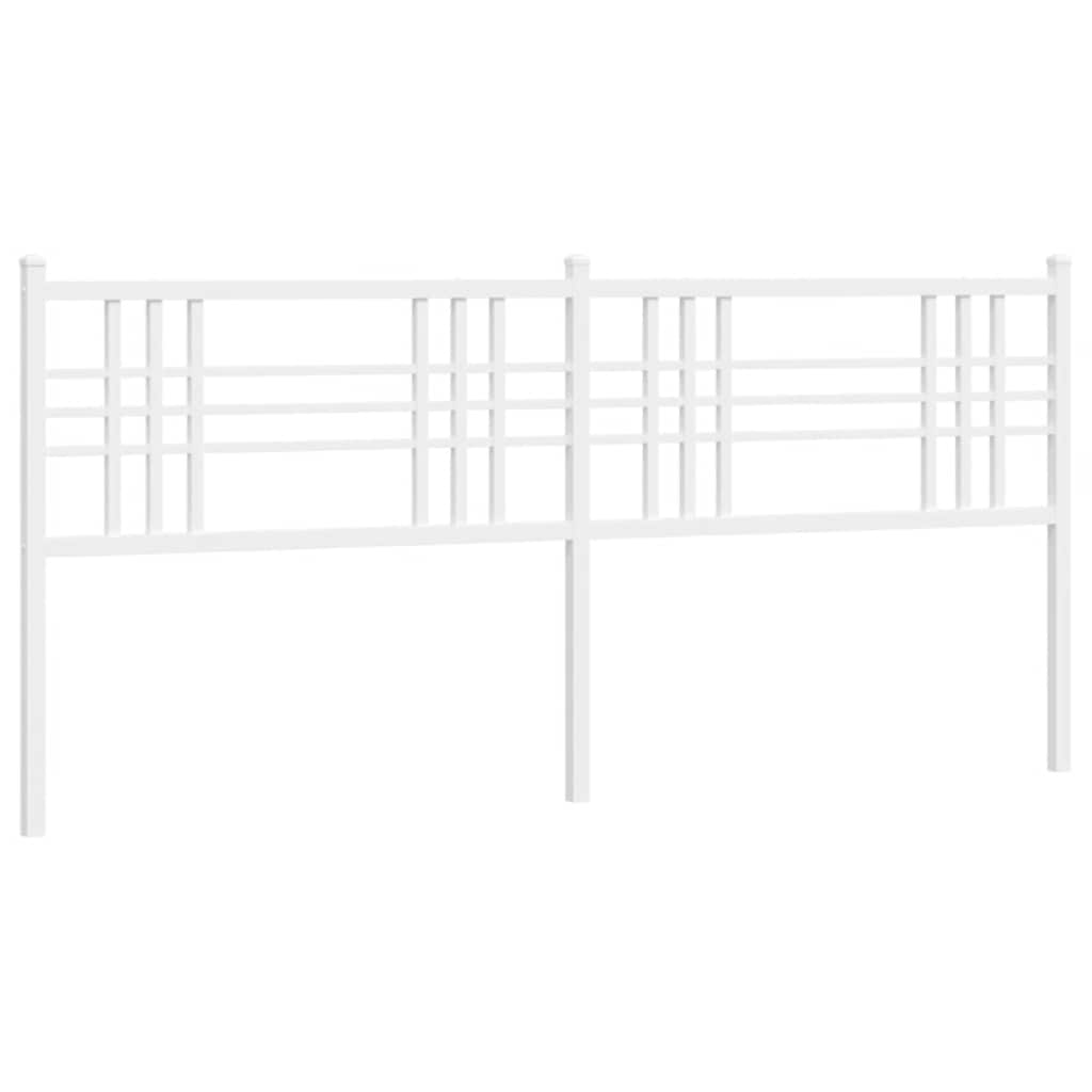 Ersatz-Kopfteil Metall Weiß 180 cm