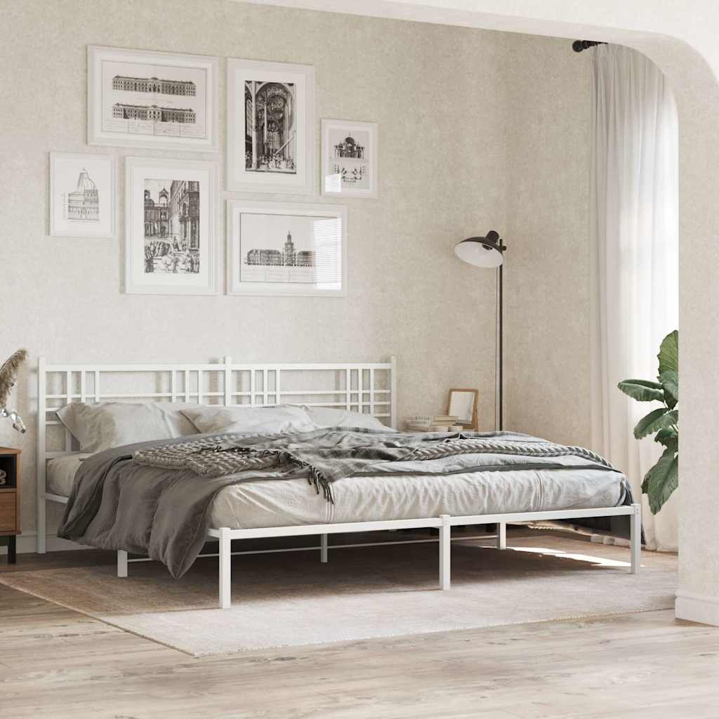 Ersatz-Kopfteil Metall Weiß 180 cm