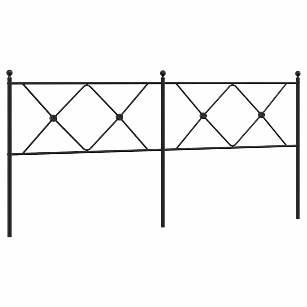 Ersatz-Kopfteil Metall Schwarz 180 cm